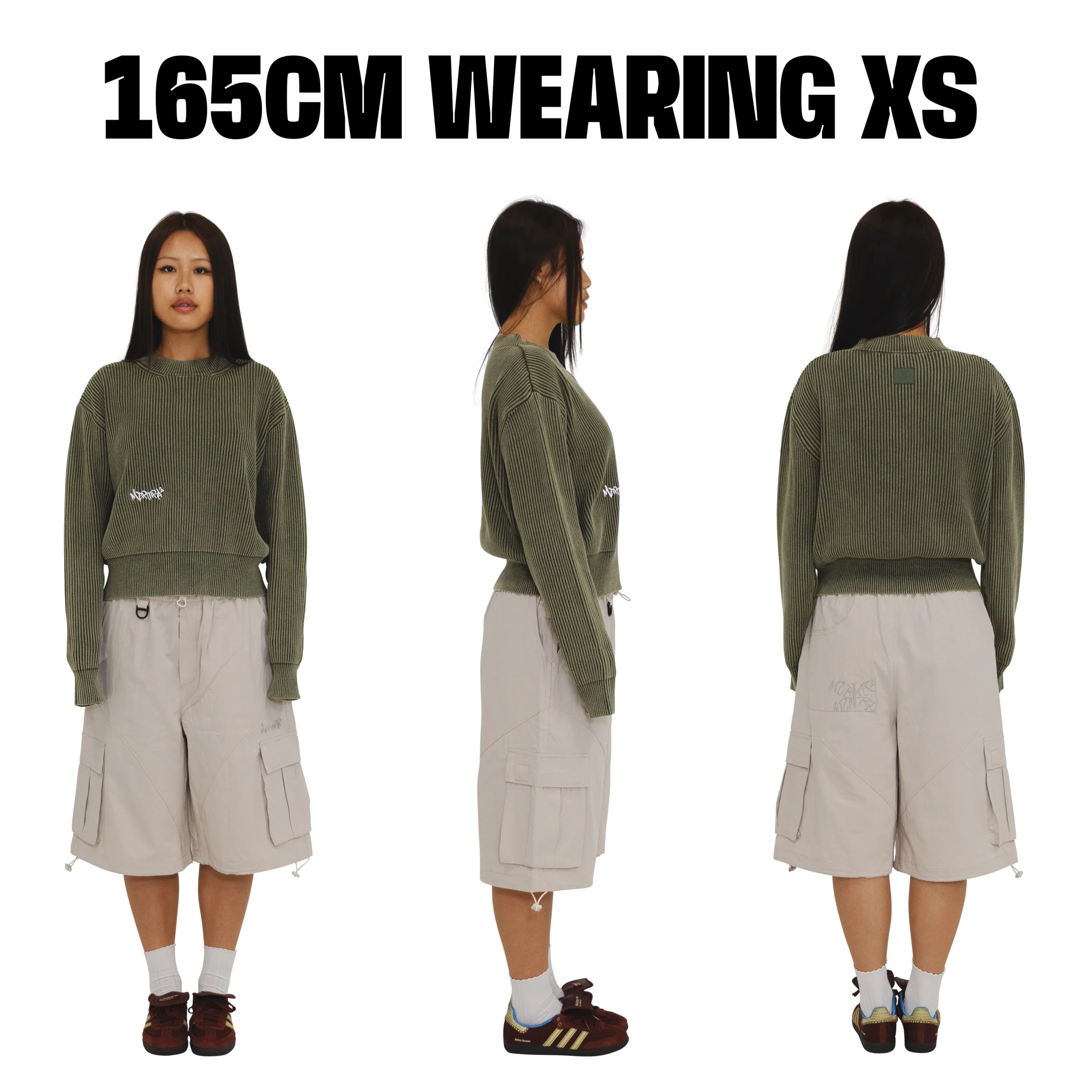 SIZEREFERENCESSTONEBAGGIES1 Mertra Baggy Shorts (Stone)