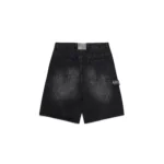 Vintage black Mertra Arc Jorts with embroidered graphics and 3D logo