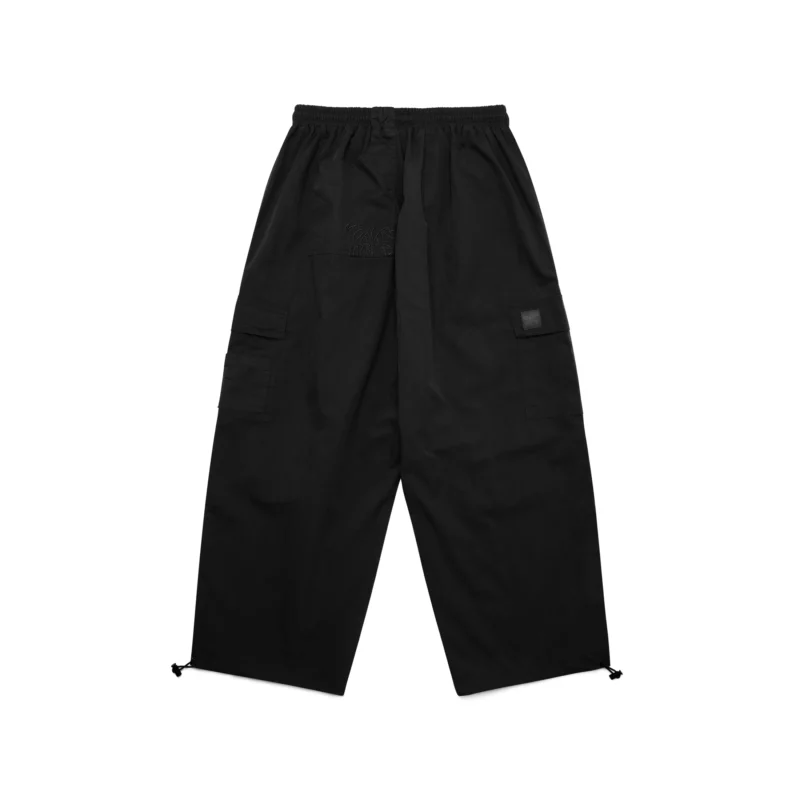 Black Mertra Baggies streetwear pants with D-ring and cargo pockets