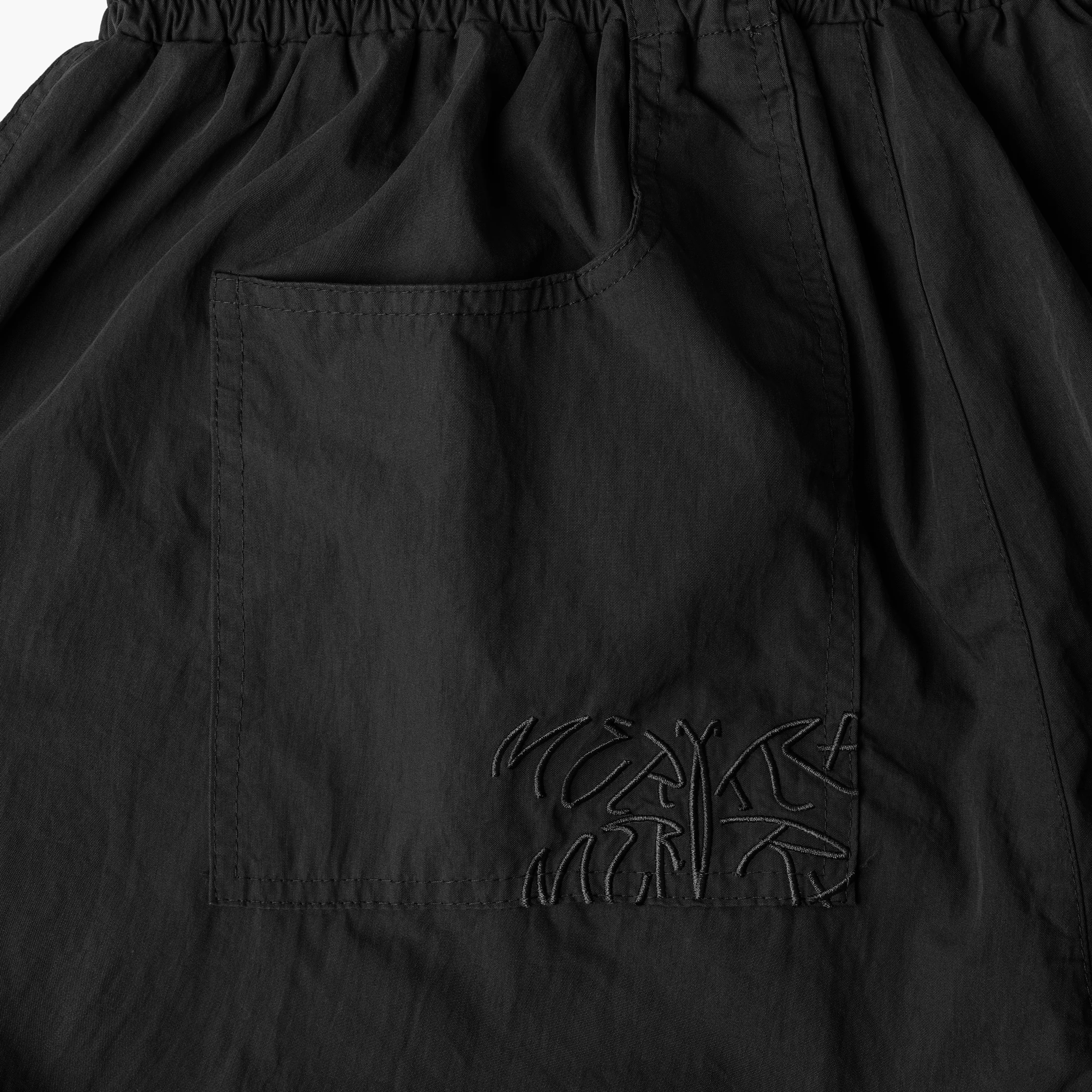 Baggies (Black) 3 Adjustable waist and ankle toggle pants by Mertra in black