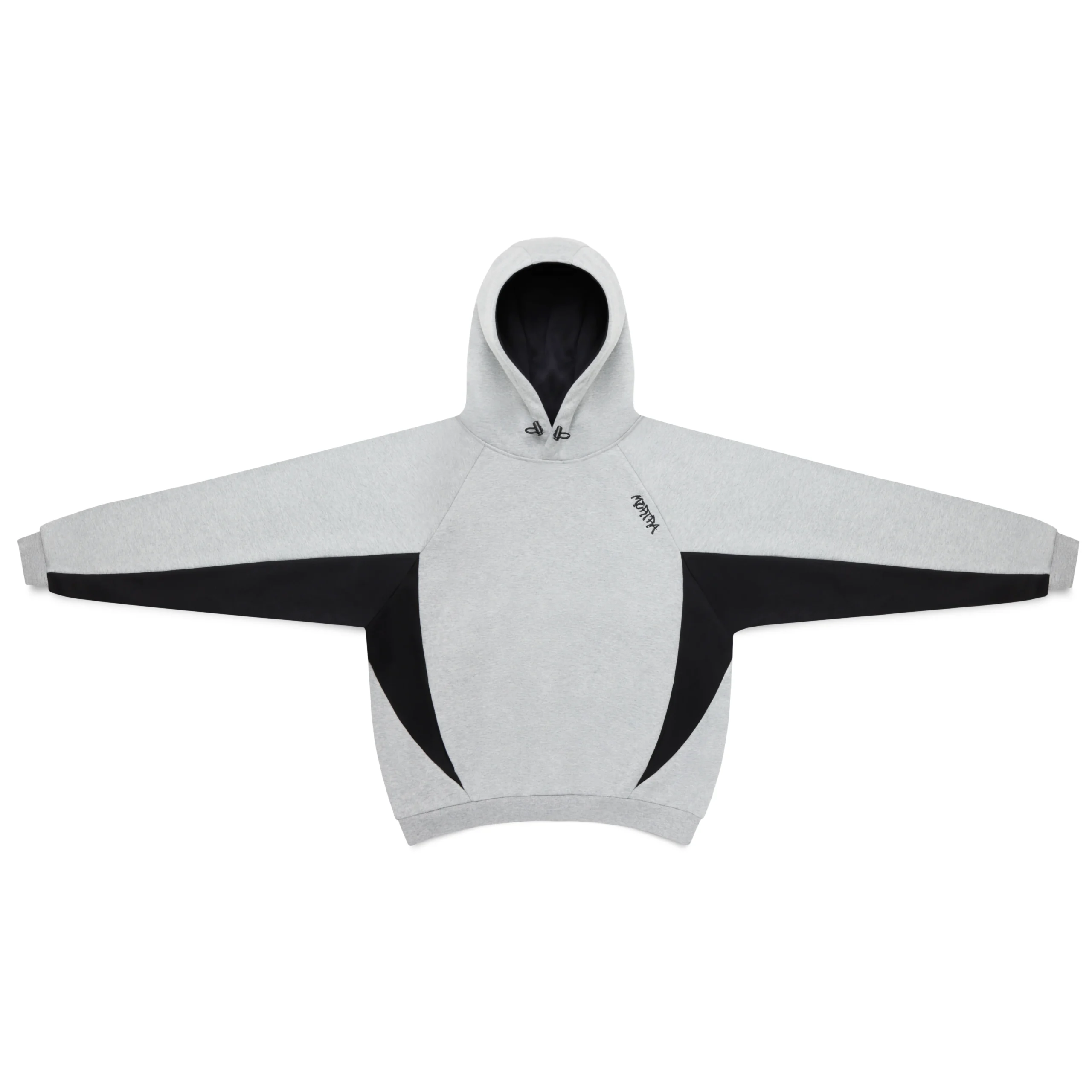 Bigstep Hood (Grey Black) 1 Mertra Bigstep Hood Grey Black – heavyweight streetwear hoodie