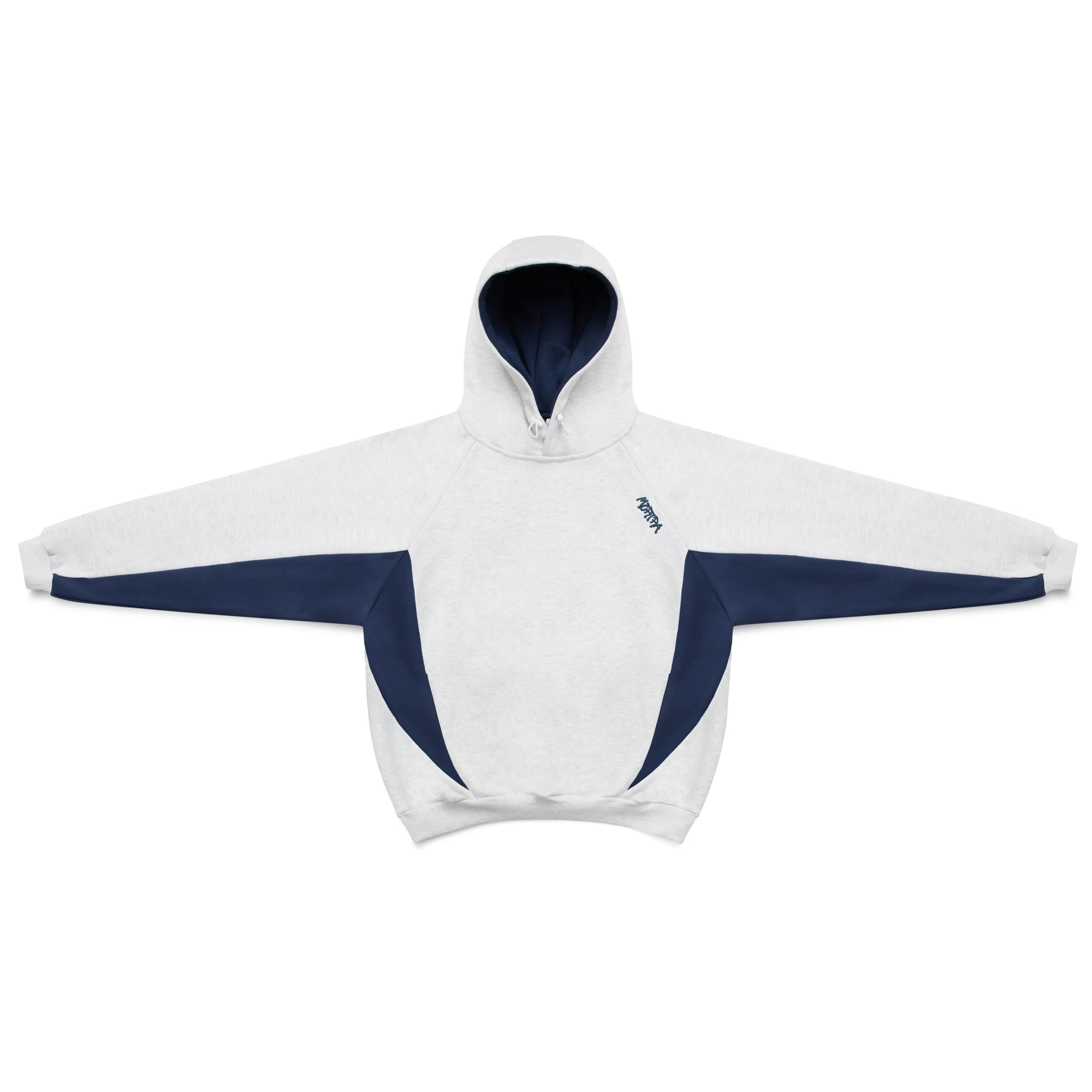 Bigstep Hood (Grey Navy)1 Mertra Bigstep Hood Grey Navy – oversized streetwear hoodie