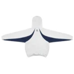 Grey and navy color block Mertra hoodie with embroidered logo