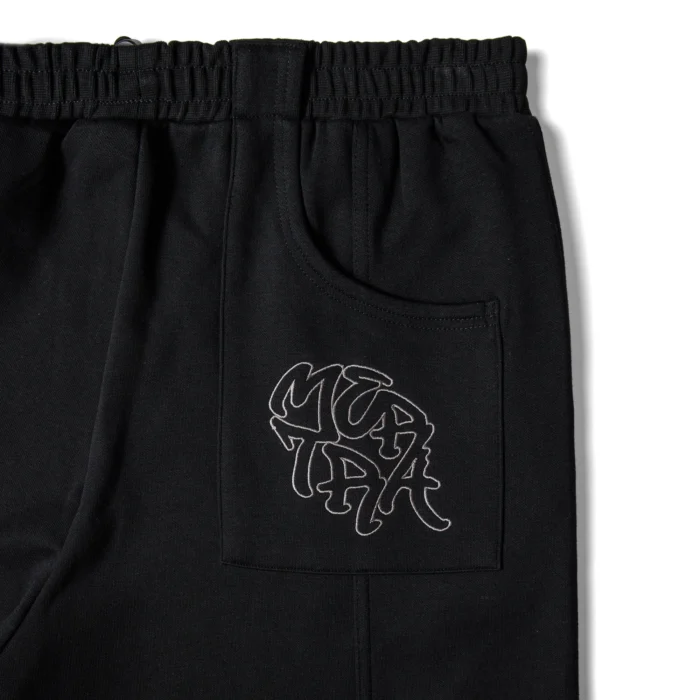 Mertra Bigstep Joggers Black Grey – across-leg panelling design