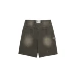 Rust Mertra Arc Jorts with 3D metal logo and leather patch