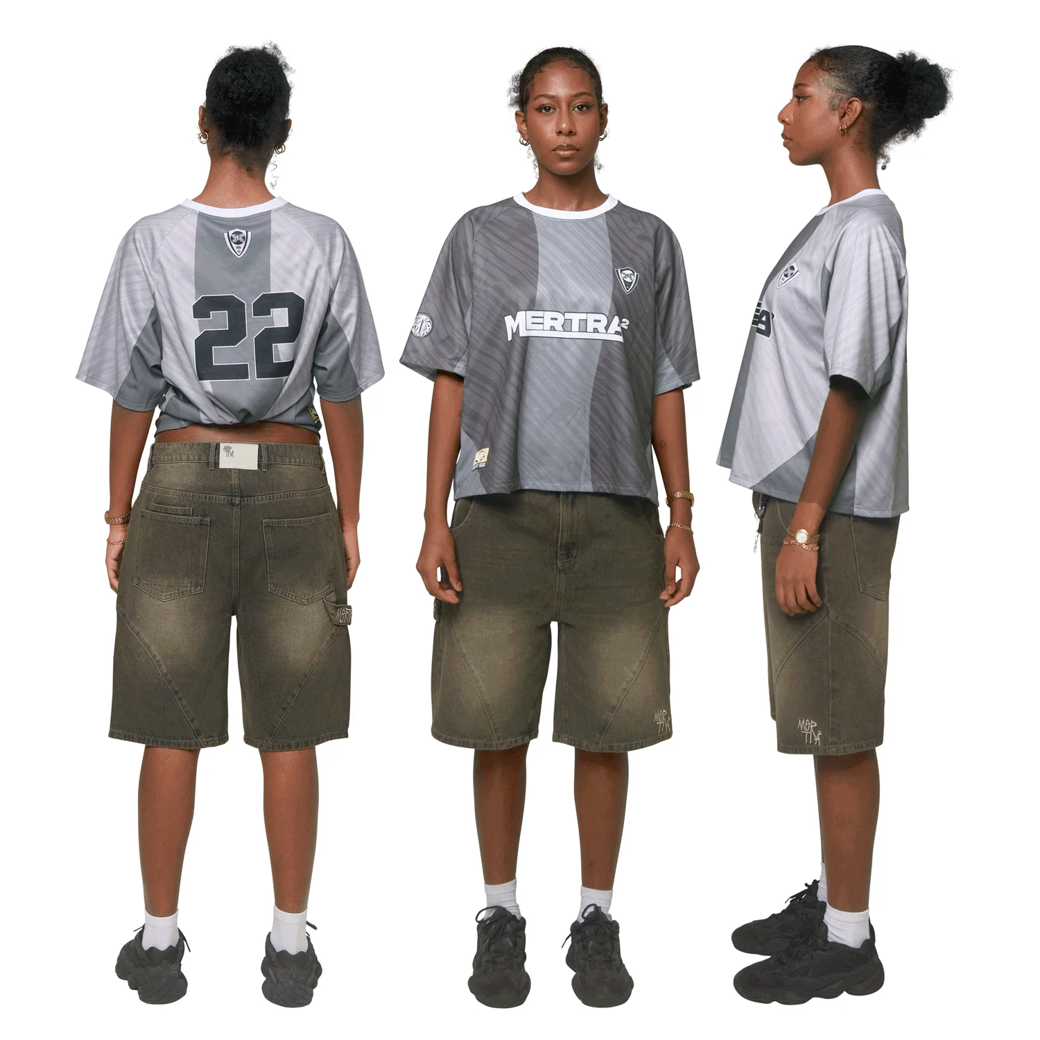 Mertra Arc Jorts (Rust)7 Mertra denim jorts rust color with hidden phone pocket