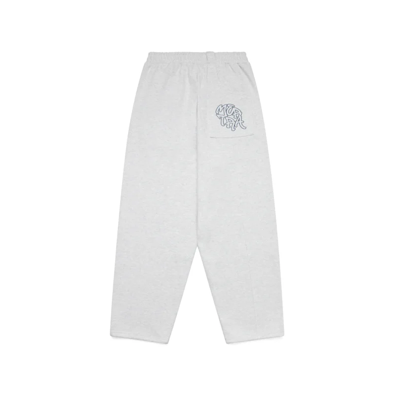 Grey and navy Mertra Bigstep Joggers with embroidered graphics